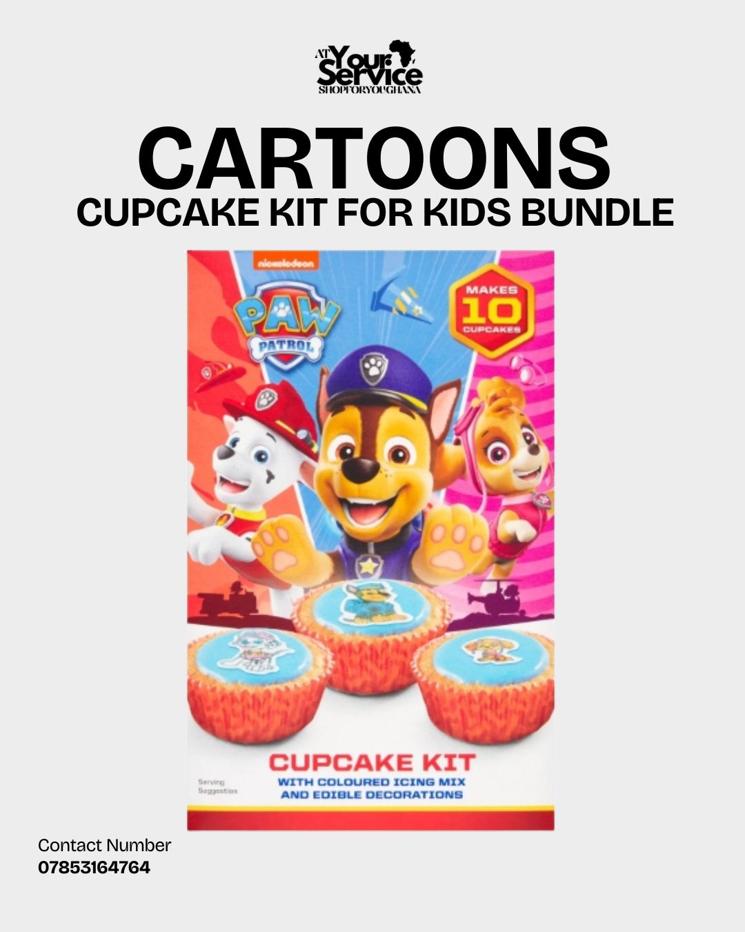Cartoons Cupcake Kit For Kids Bundle