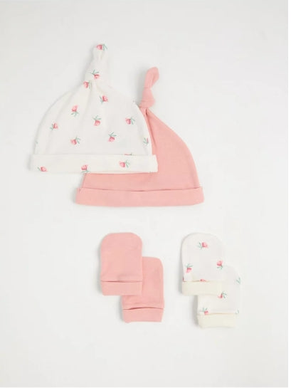 Baby Girl Mittens + Hat Collection